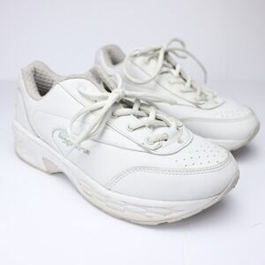 Spira Women's Size 9 Classic Walker Vintage White Leather Chunky Athletic Shoes